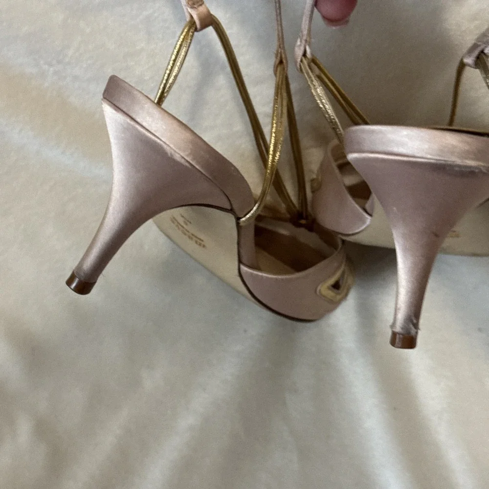 Maeve Butterfly Slingback Kitten Heels Metallic Butterfly Design Sz 9